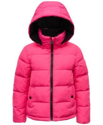 Michael Kors Big Girls Fleece-Lined Full-Zip Hooded Puffer Jacket