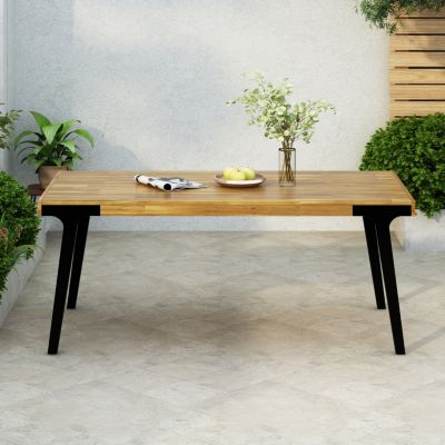 Streamdale Modern Acacia Dining Table, Seats 5