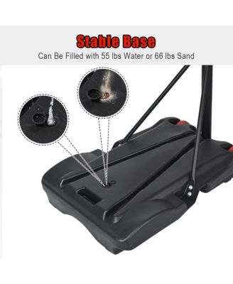 Basketball Hoop 32in Backboard Height Adjustable Portable Basketball System with 2 Wheels for Kids Adults, Removeable Basketball Hoop