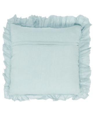Pure Linen Sheer Fringe Pillow, 22"SQ