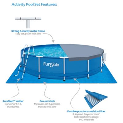 15' x 36" Outdoor Activity Round Frame Above Ground Swimming Pool Set
