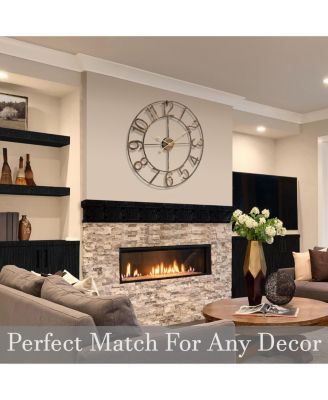 32 inch Large Wall Clock for Living Room Decor (White)
