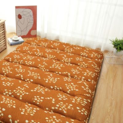 Futon Mattress Full Size, Floral Print Floor Mattress Pad Portable Dorm Sleeping Pad, 54"x 80"