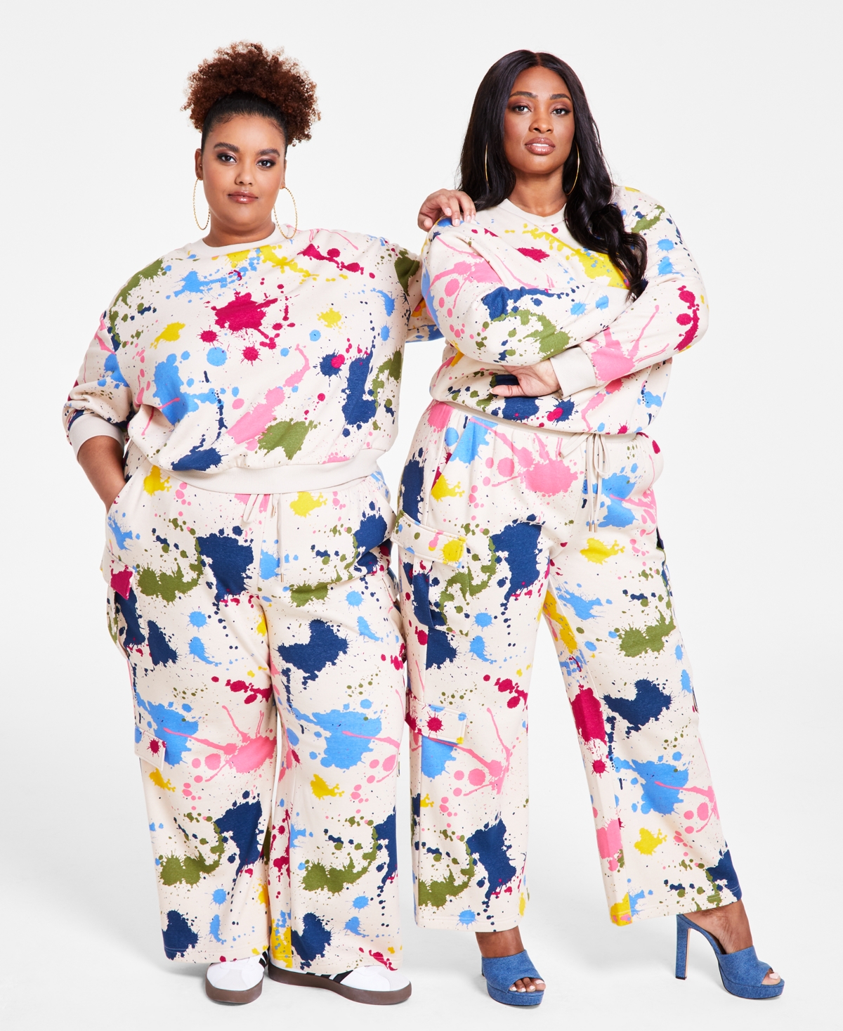 Nina Parker Trendy Plus Size French Terry Sweatshirt