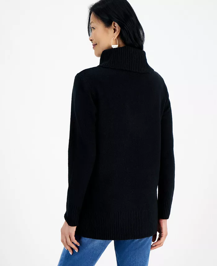 Women's Polar Fleece Quarter-Zip Mock-Neck Sweatshirt - thumbnail 6