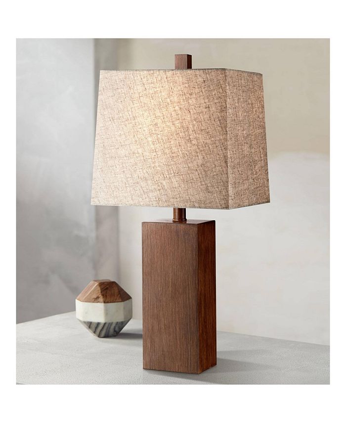 360 Lighting Darryl Modern Accent Table Lamp 23" High Faux Wood ...
