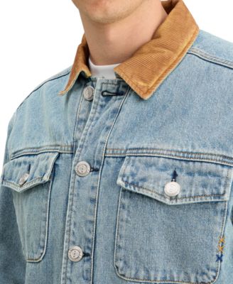 SCOTCH & SODA Men's Corduroy Collar Denim Jacket - Macy's