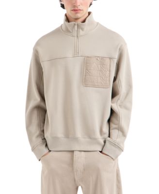A|X Armani Exchange - Men's Quarter-Zip Long-Sleeve Sweatshirt