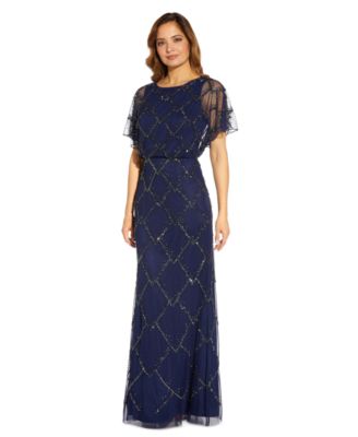 Adrianna papell beaded gown macys online