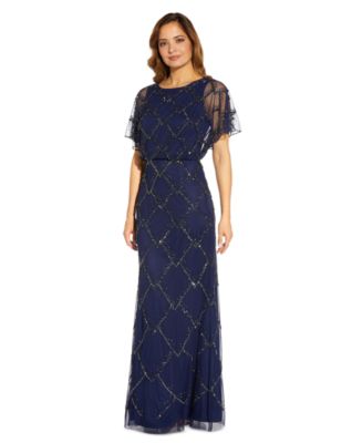 Adrianna Papell Beaded Evening Gown Macy s