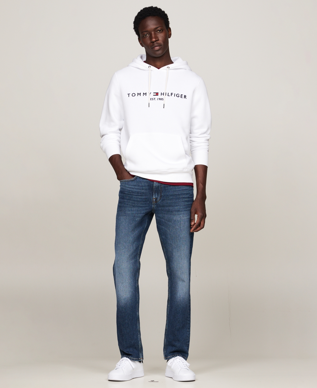 Tommy Hilfiger Men's Embroidered Logo Hoodie