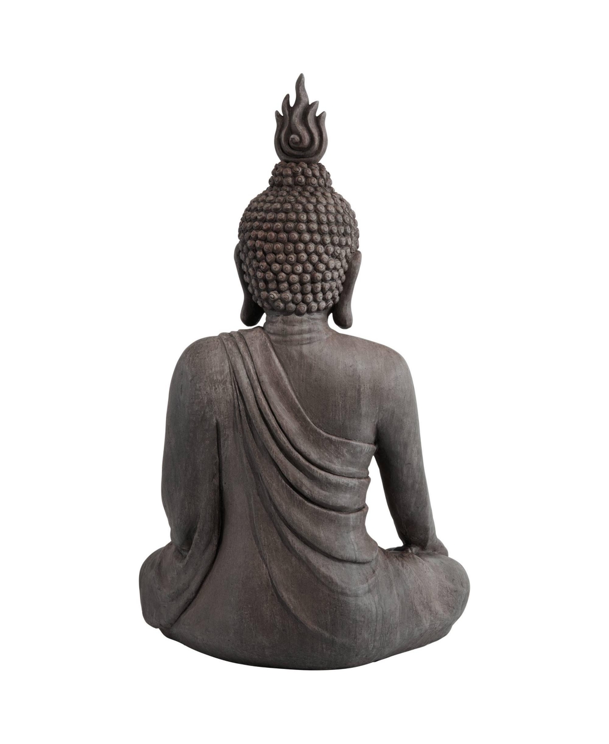 John Timberland Tall Sitting Buddha Statue Sculpture Zen Asian Japanese Garden Decor Indoor Outdoor Front Porch Patio Yard Outside Home Balcony