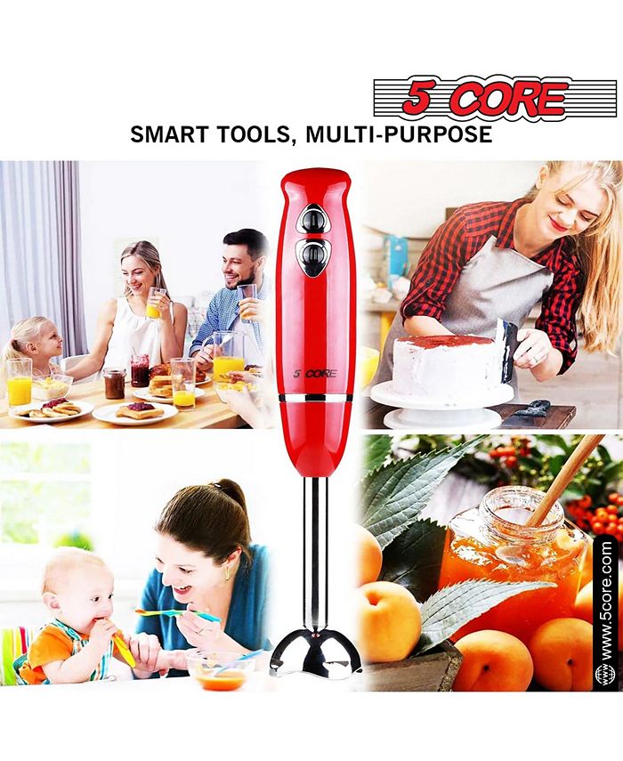 5 Core Immersion Blender Handheld 500W Copper Motor Emulsifier Blender
