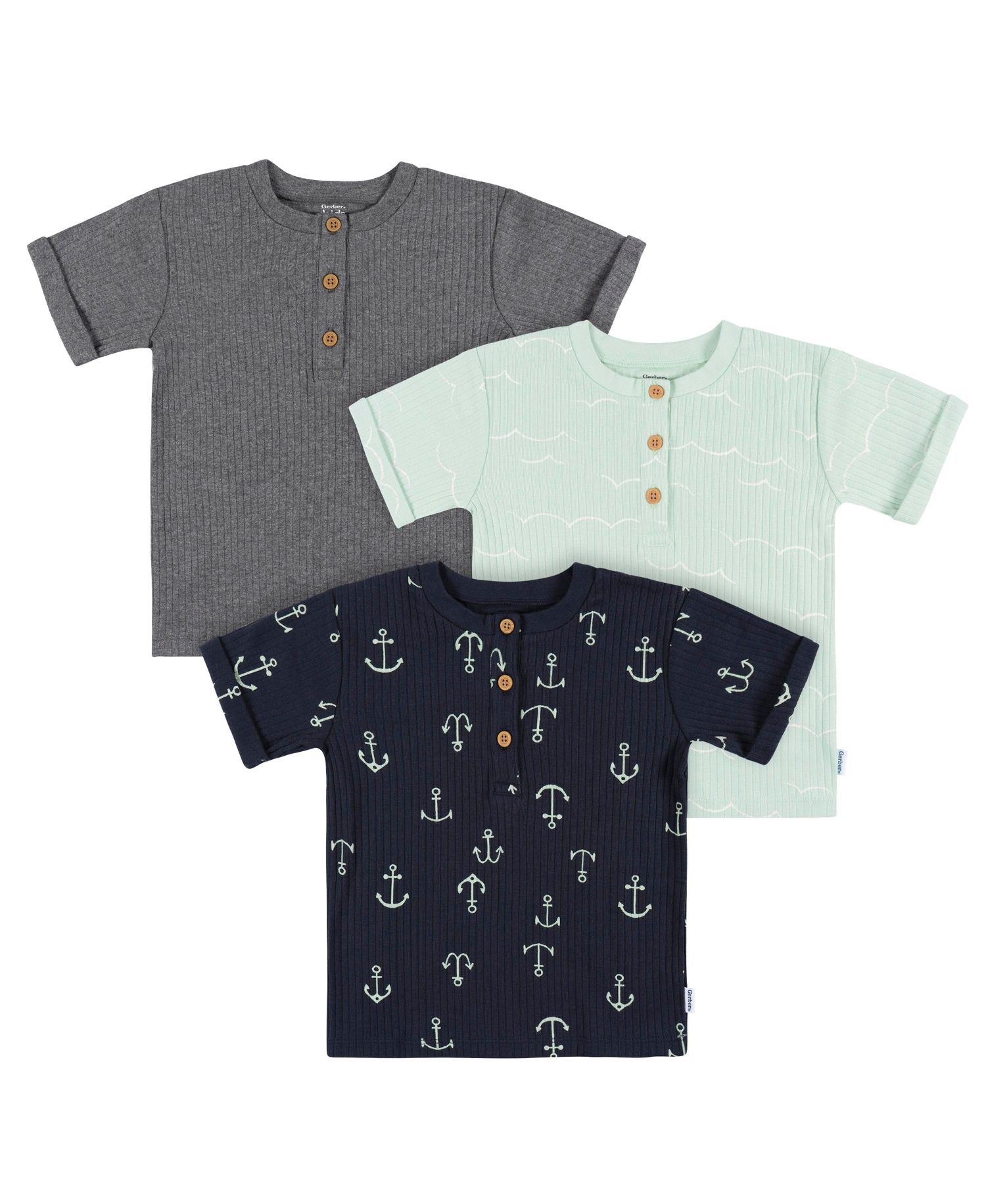 Baby Boys Short Sleeve T-Shirts, 3 Pack