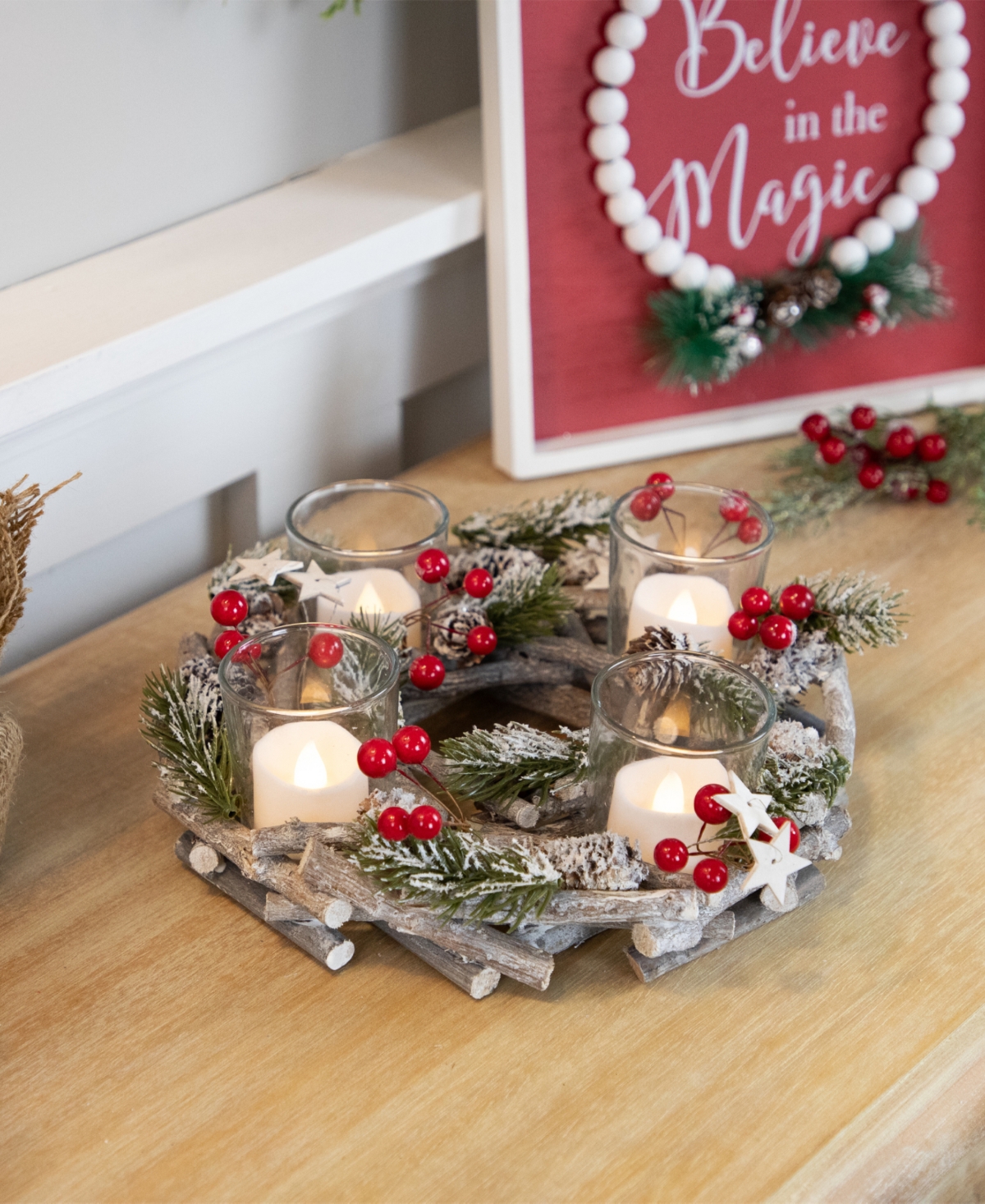 Northlight Frosted Christmas Glass Votive Candle Holder - 9-Inch