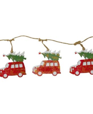 55" Red Classic Truck with Tree Christmas Garland