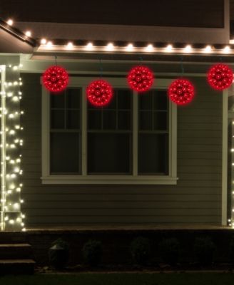 LED Starlight Sphere Hanging - 6-Inch - Red Lights