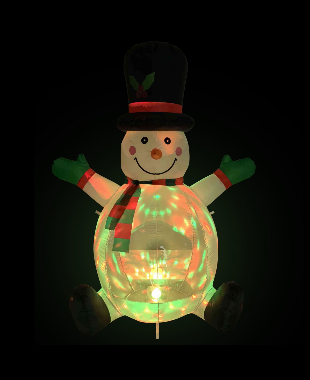 Northlight Inflatable Snowman With Top Hat In Multicolor