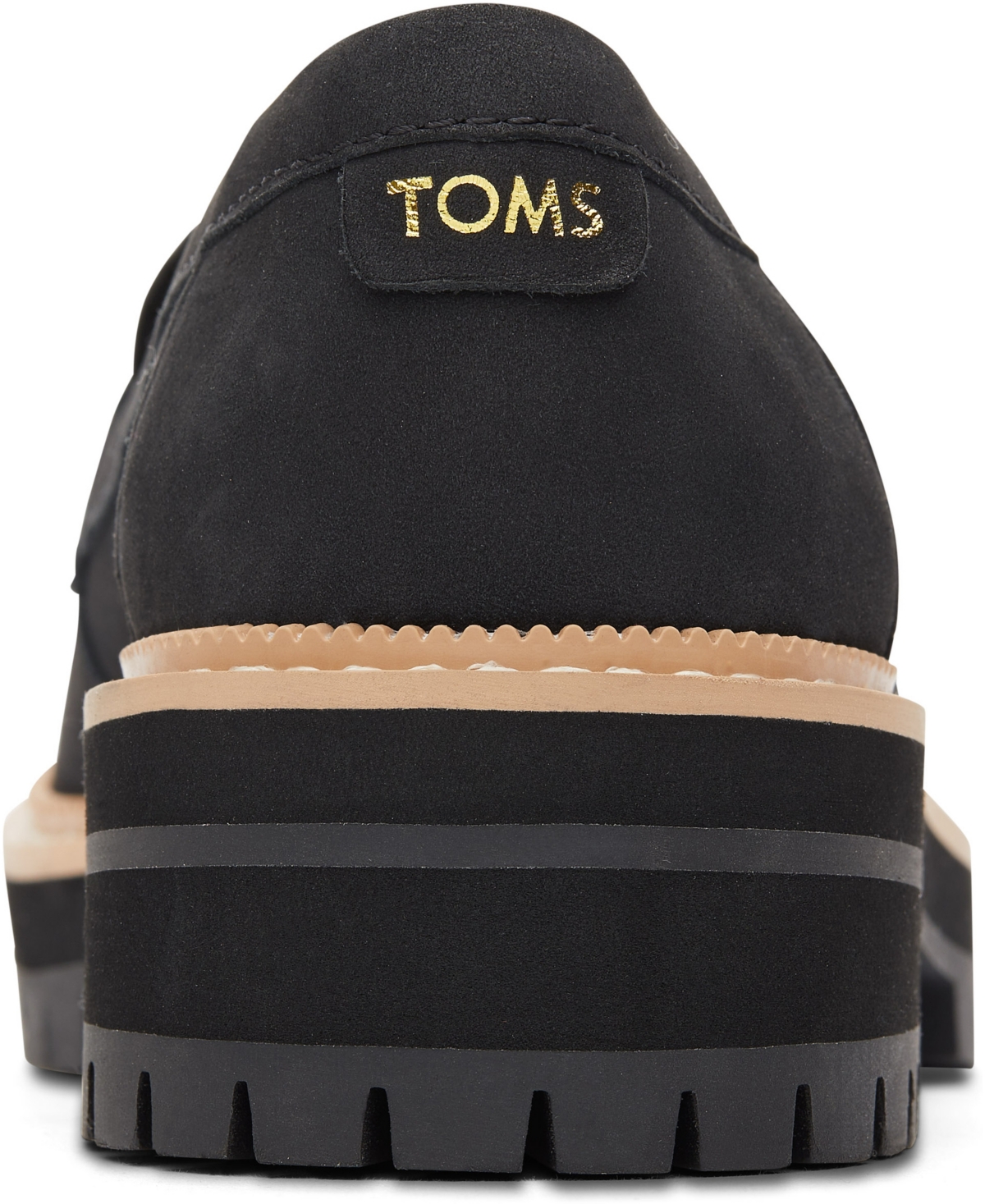 Shop Toms Women's Ionie Moto Buckle Lug Sole Boots In Black Leather