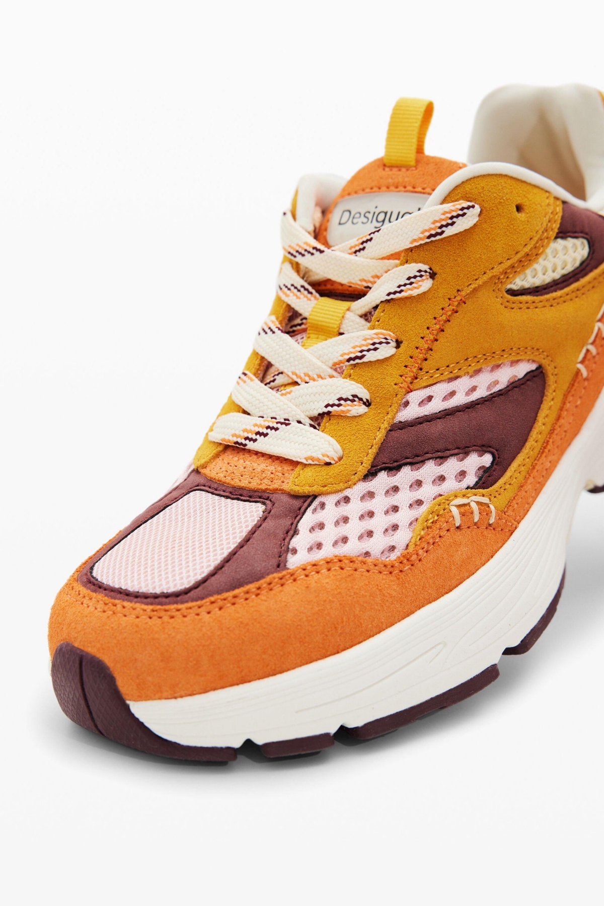 Desigual Women's Patchwork split leather running sneakers