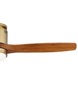 52" Windspun Modern Indoor Ceiling Fan 3 Blade LED Light Remote Control Soft Brass Finish Motor Bedroom Hugger DC Motor