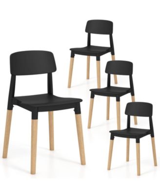 Modern Dining Side Chairs Set of 4 with Ergonomic Backrest for Dining Room