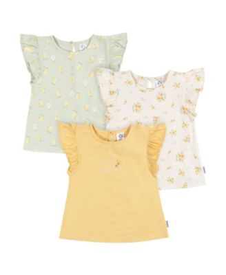 Baby Girls Short Sleeve T-Shirts, 3 Pack