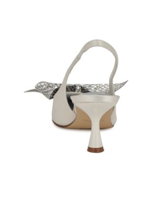 Women's Rills Bridal Pointy Toe Dress Slingback Pumps