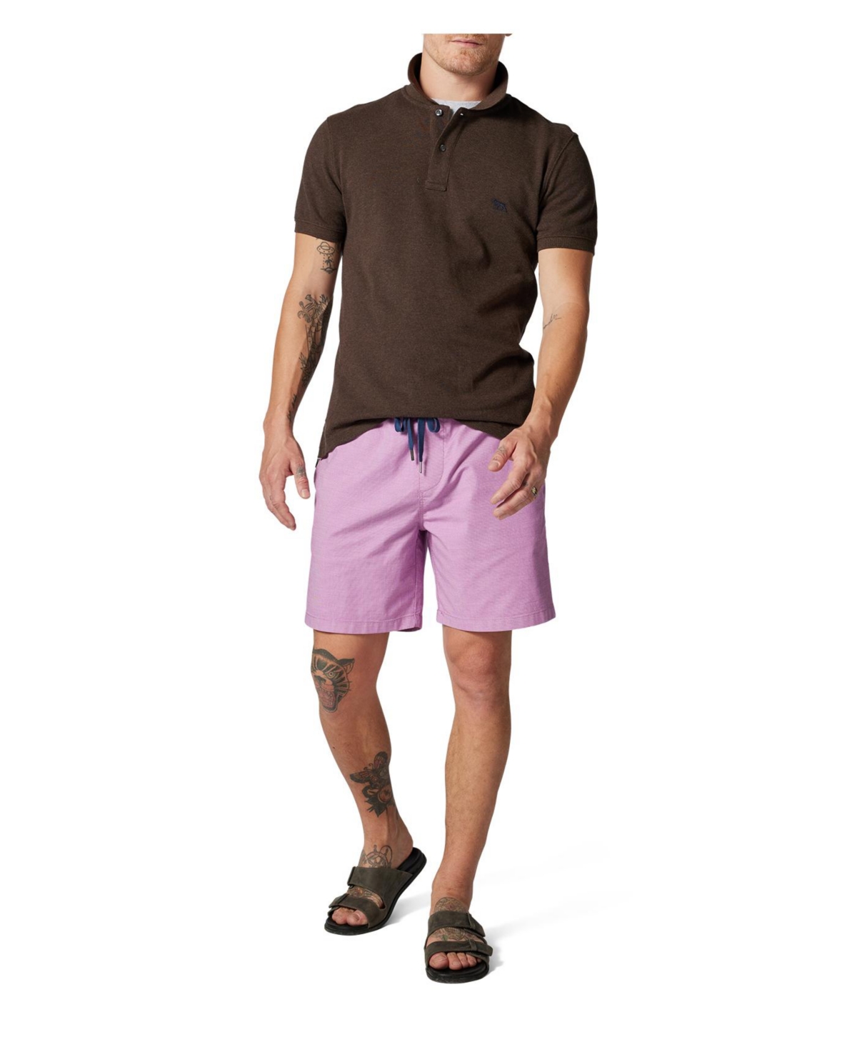 Rodd & Gunn Men's The Gunn Sports Fit Short Sleeve Polo In Brown