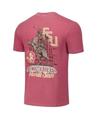 Men's and Women's Garnet Florida State Seminoles Hyper Local Unconquered Statue T-Shirt