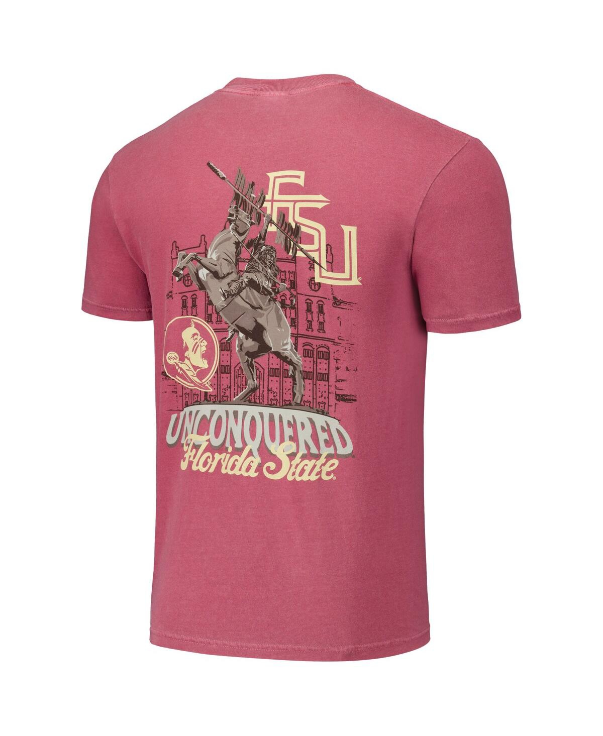 Image One Men's And Women's Garnet Florida State Seminoles Hyper Local Unconquered Statue T-shirt In Garnet