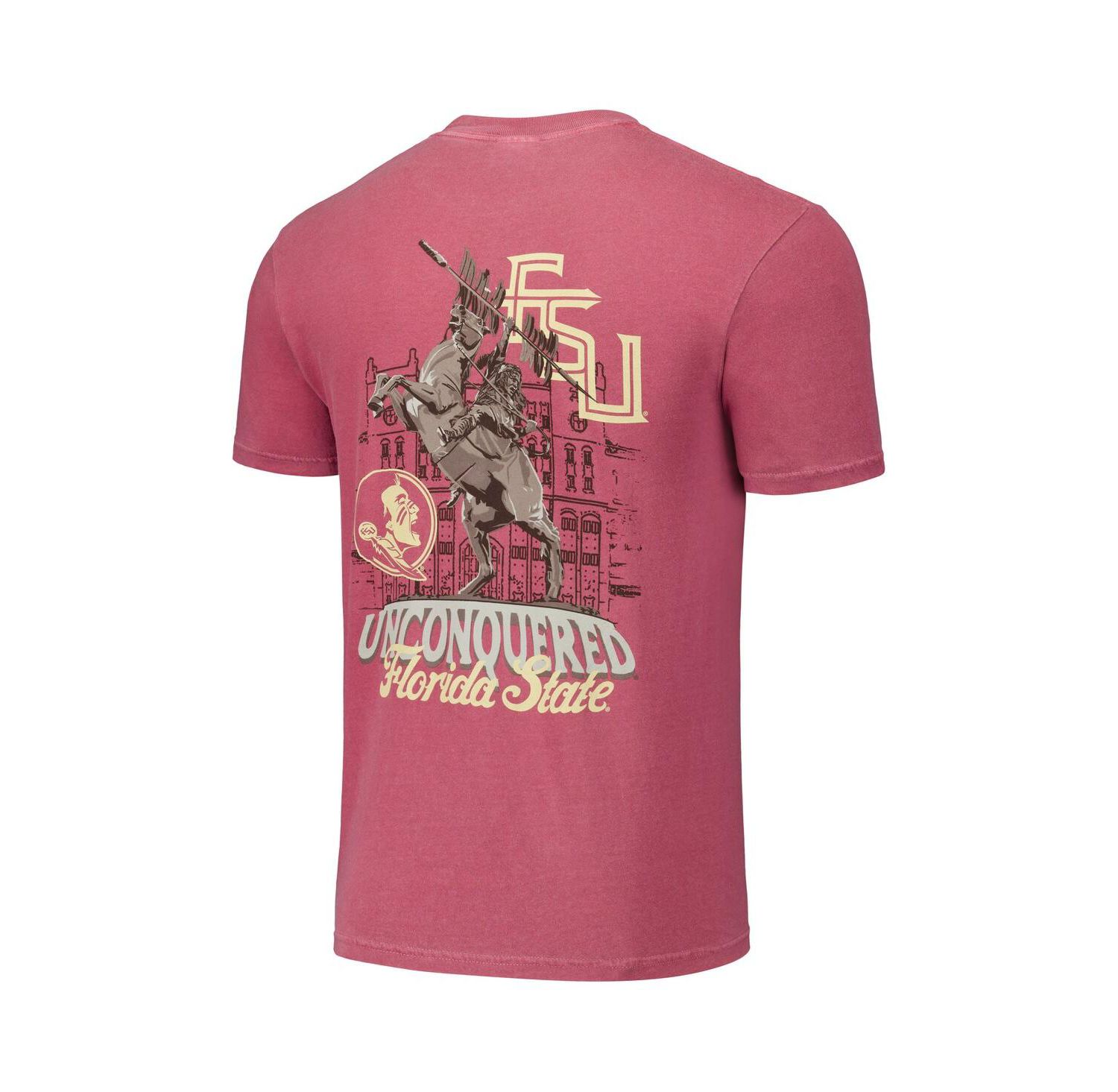 Men's and Women's Garnet Florida State Seminoles Hyper Local Unconquered Statue T-Shirt