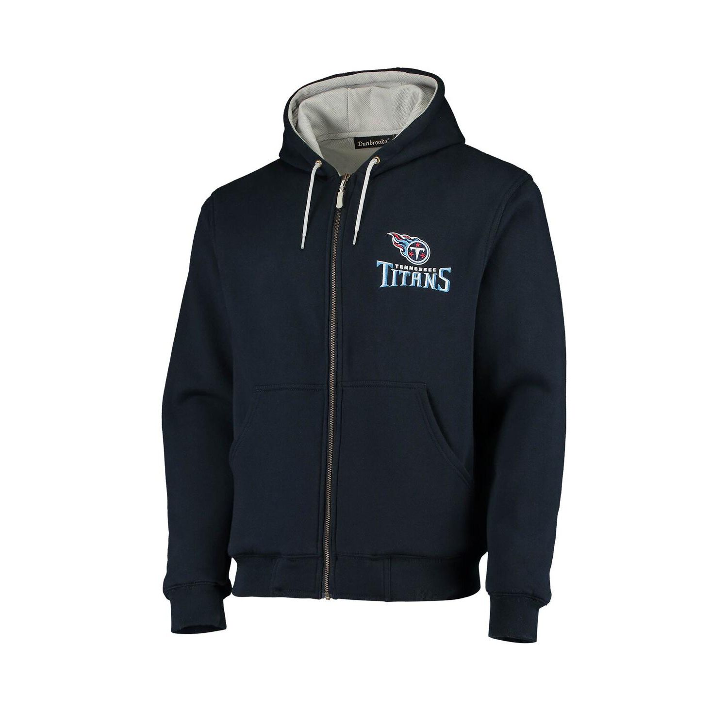 Men's Navy Tennessee Titans Craftsman Thermal-Lined Full-Zip Hoodie