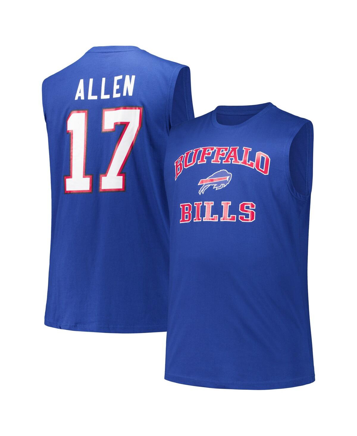 FANATICS MEN'S JOSH ALLEN ROYAL BUFFALO BILLS BIG TALL MUSCLE TANK TOP 