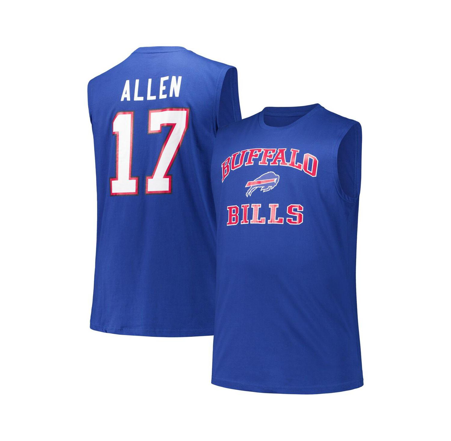 Men's Josh Allen Royal Buffalo Bills Big & Tall Muscle Tank Top