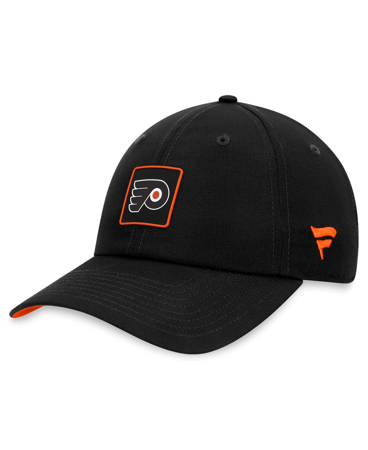 Fanatics Men's Black Philadelphia Flyers Authentic Pro Rink Adjustable Hat In Black,orange