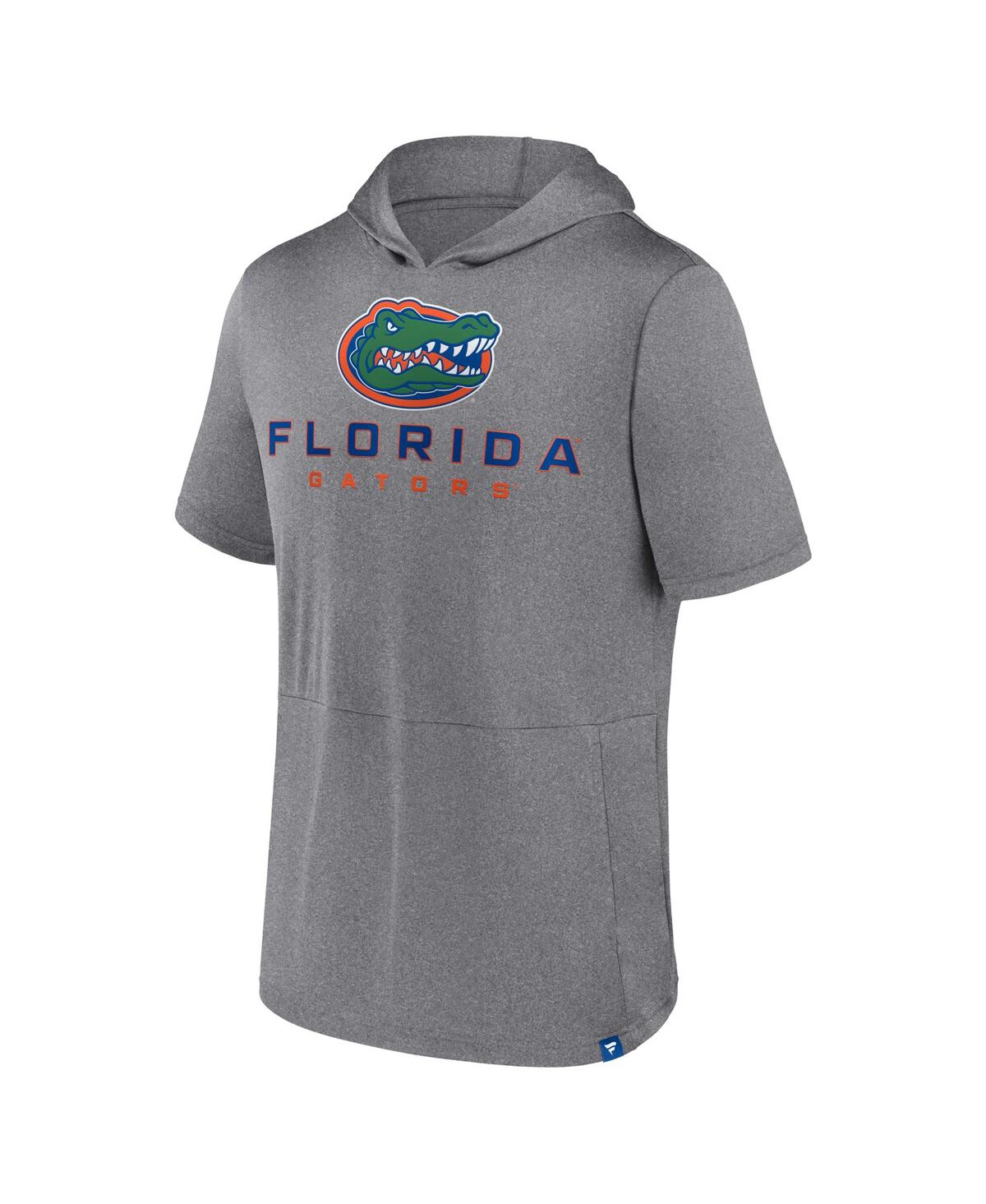 Fanatics Men's Heather Gray Florida Gators Modern Stack Hoodie T-shirt In Heather Gray