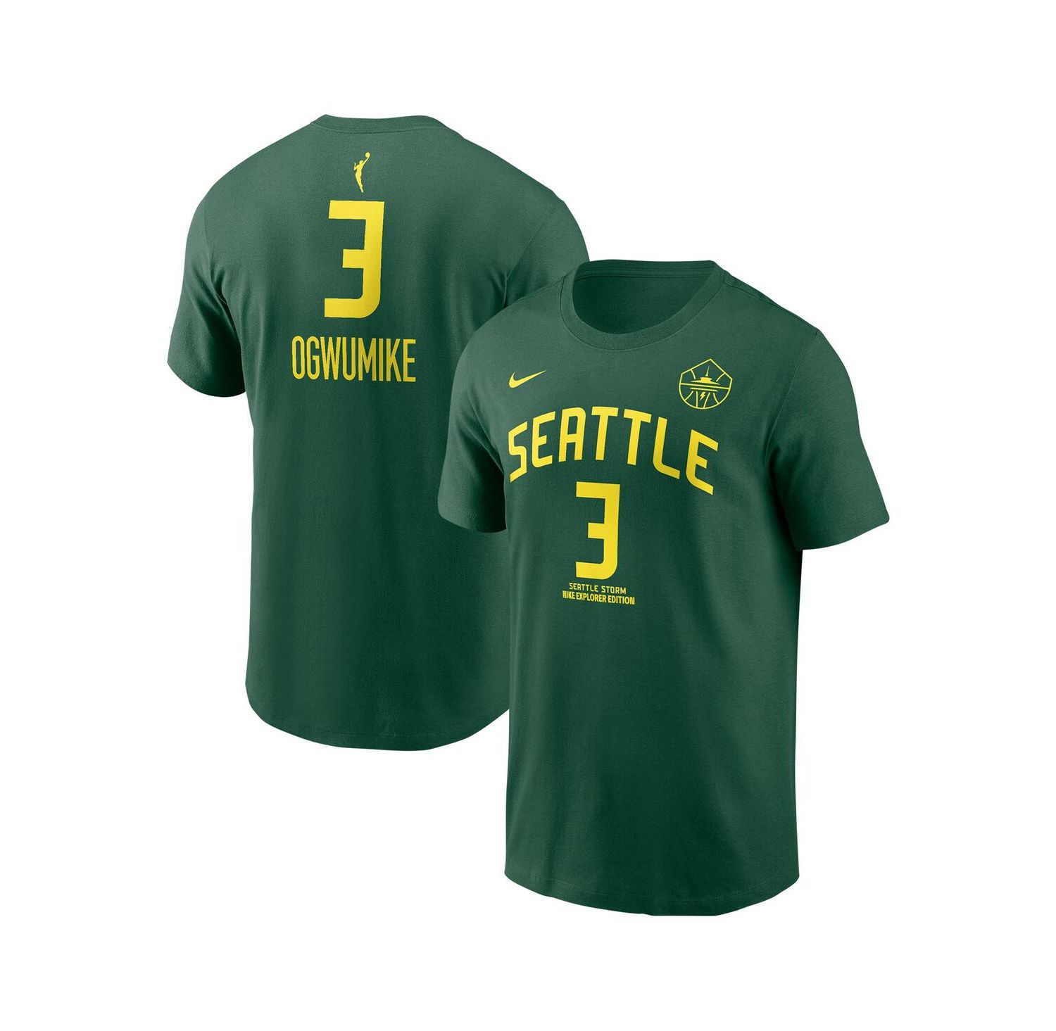 Men's and Women's Nneka Ogwumike Green Seattle Storm Explorer Edition Name & Number T-Shirt