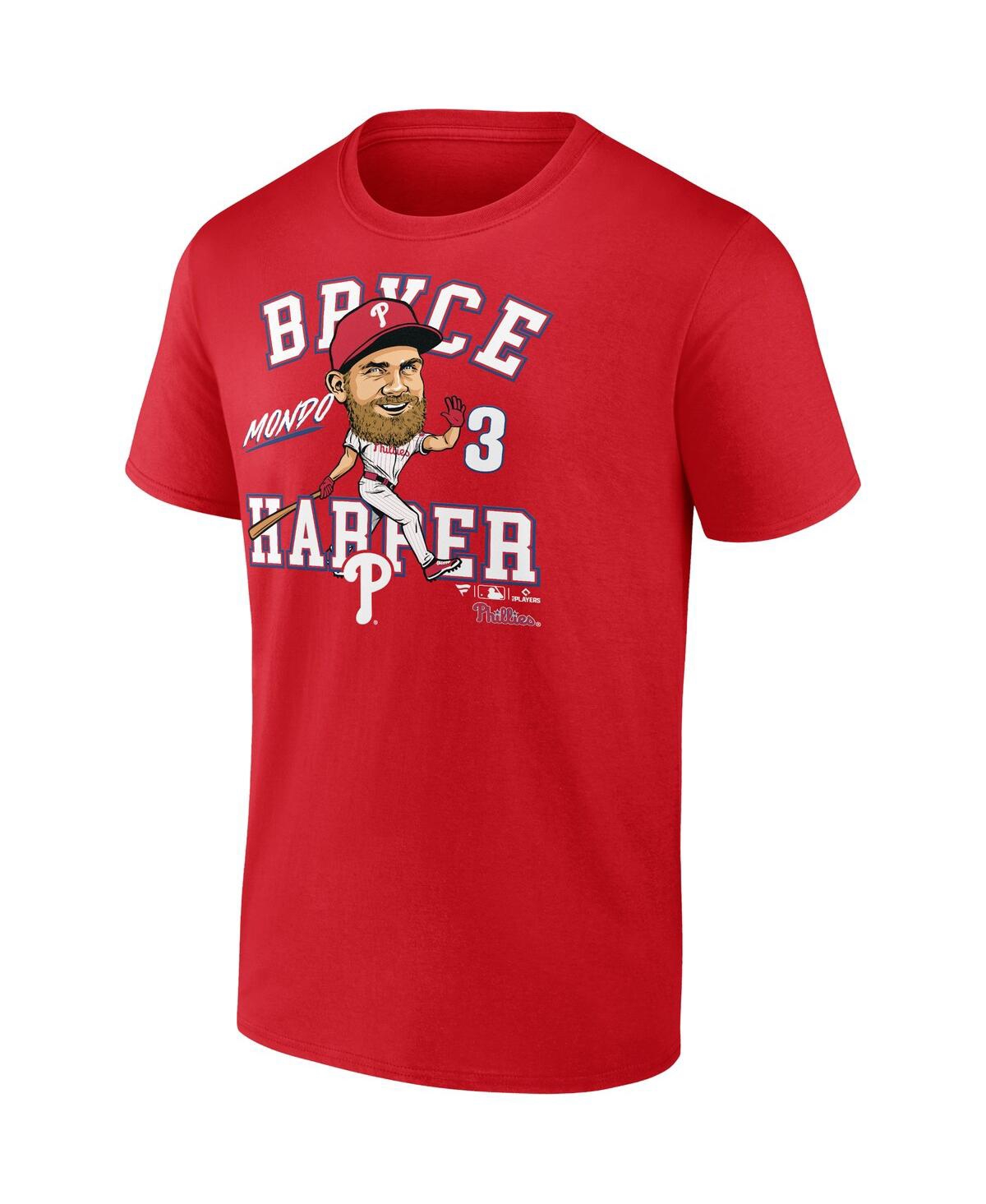 Fanatics Men's Bryce Harper Red Philadelphia Phillies Hometown Caricature T-shirt In Red