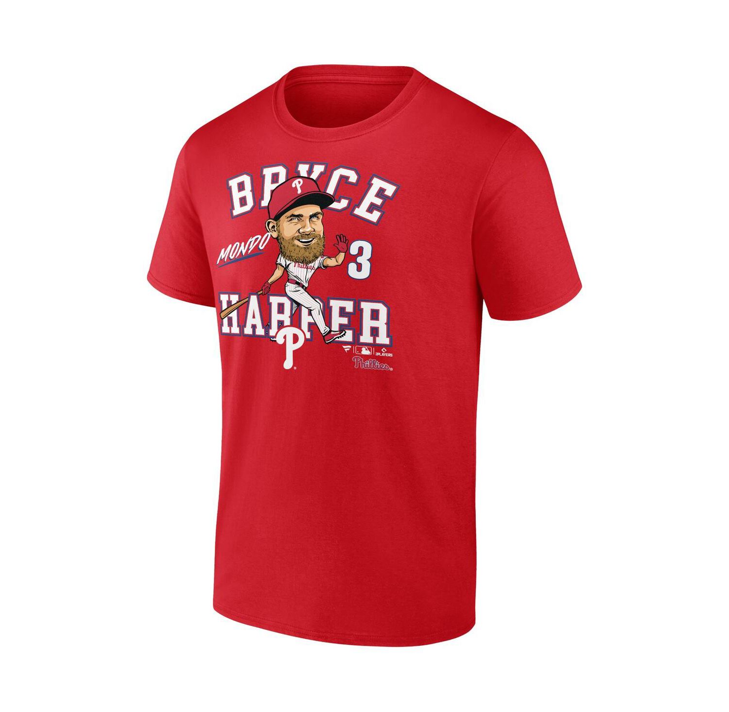 Men's Bryce Harper Red Philadelphia Phillies Hometown Caricature T-Shirt