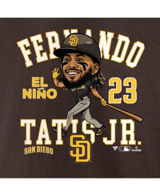 Men's Fernando Tatis Jr. Brown San Diego Padres Hometown Caricature T-Shirt