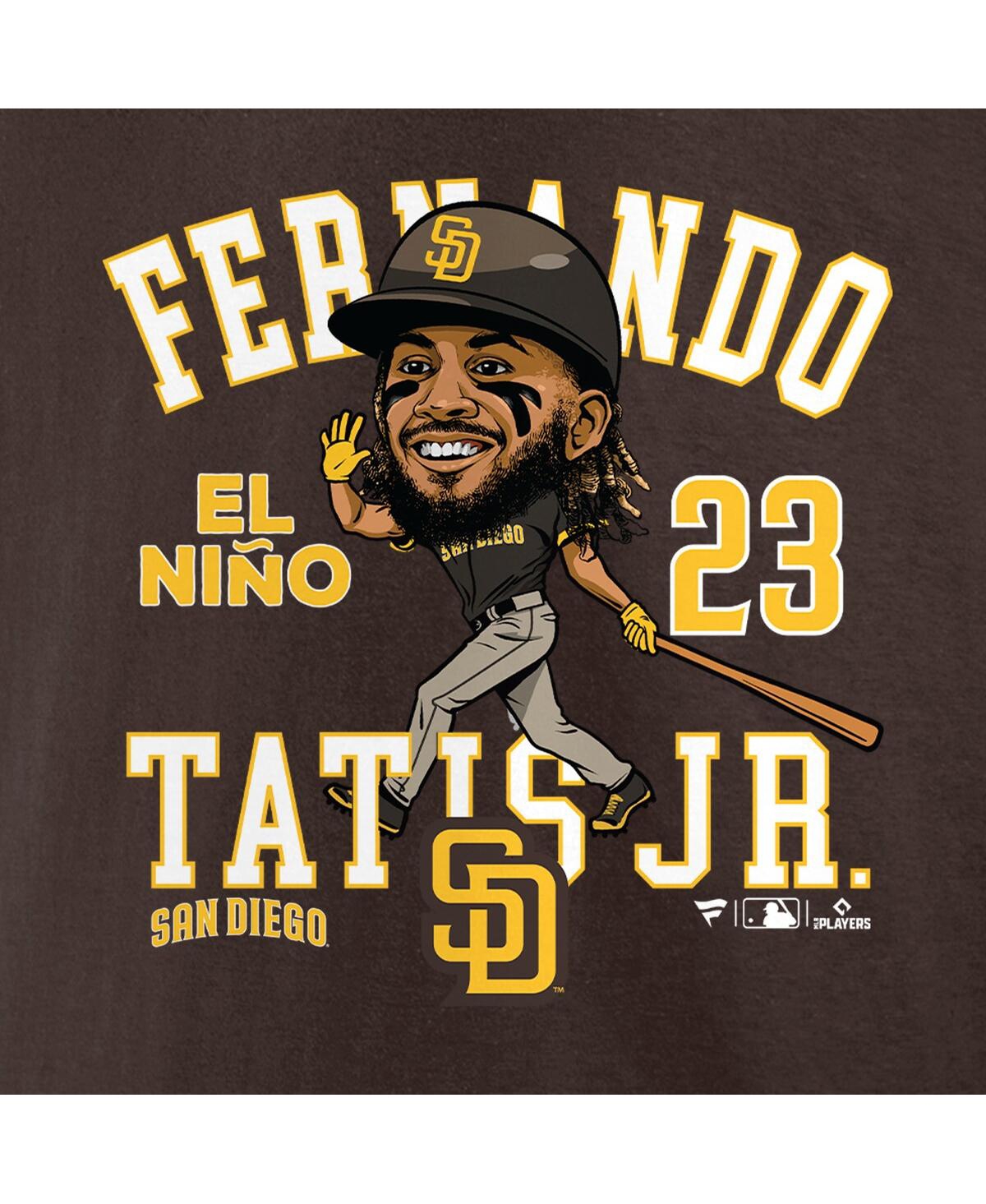 Fanatics Men's Fernando Tatis Jr. Brown San Diego Padres Hometown Caricature T-shirt In Brown