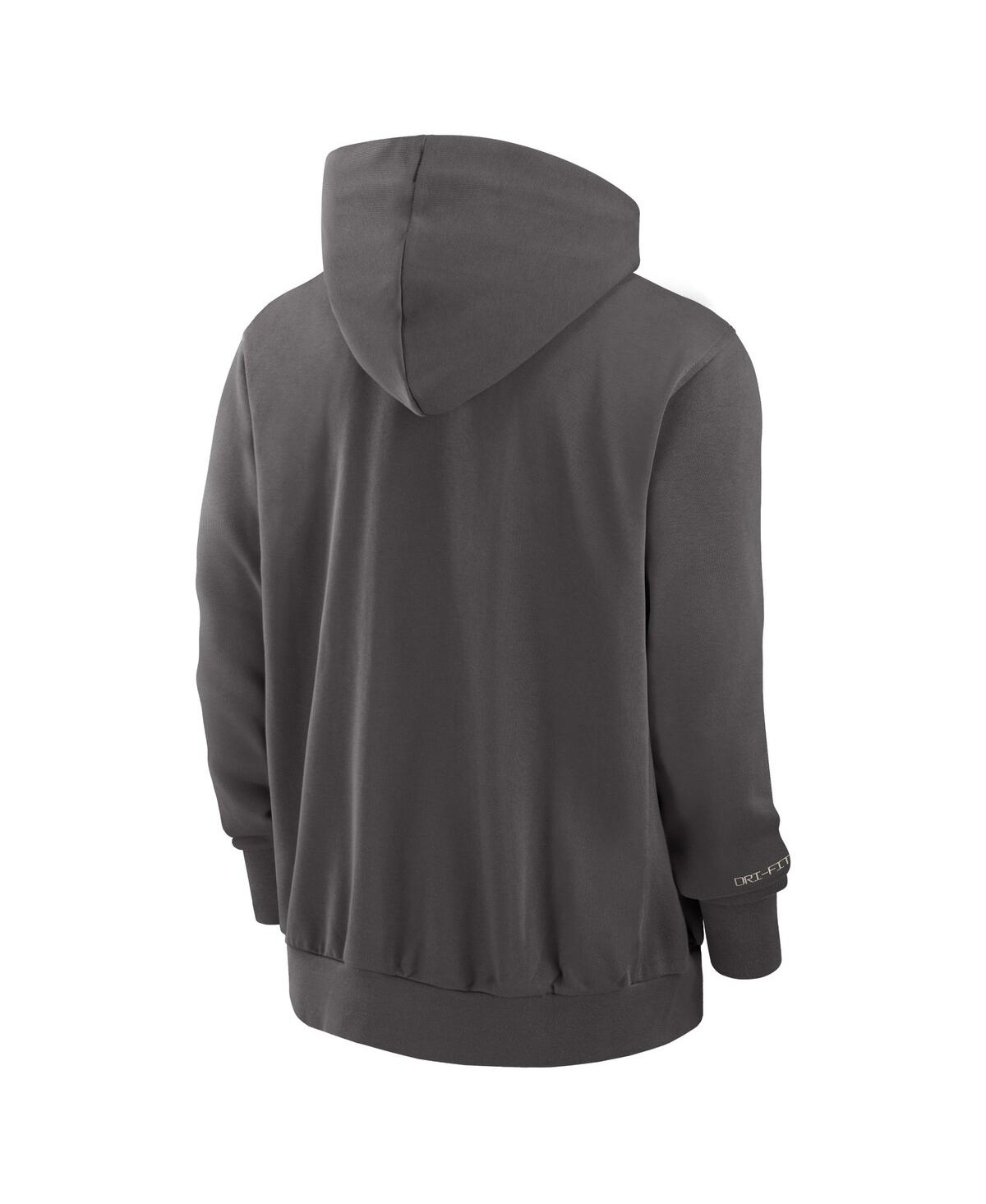 Nike Men'sWashington Nationals Authentic Collection Travel Player Performance Full-Zip Hoodie - Charcoal