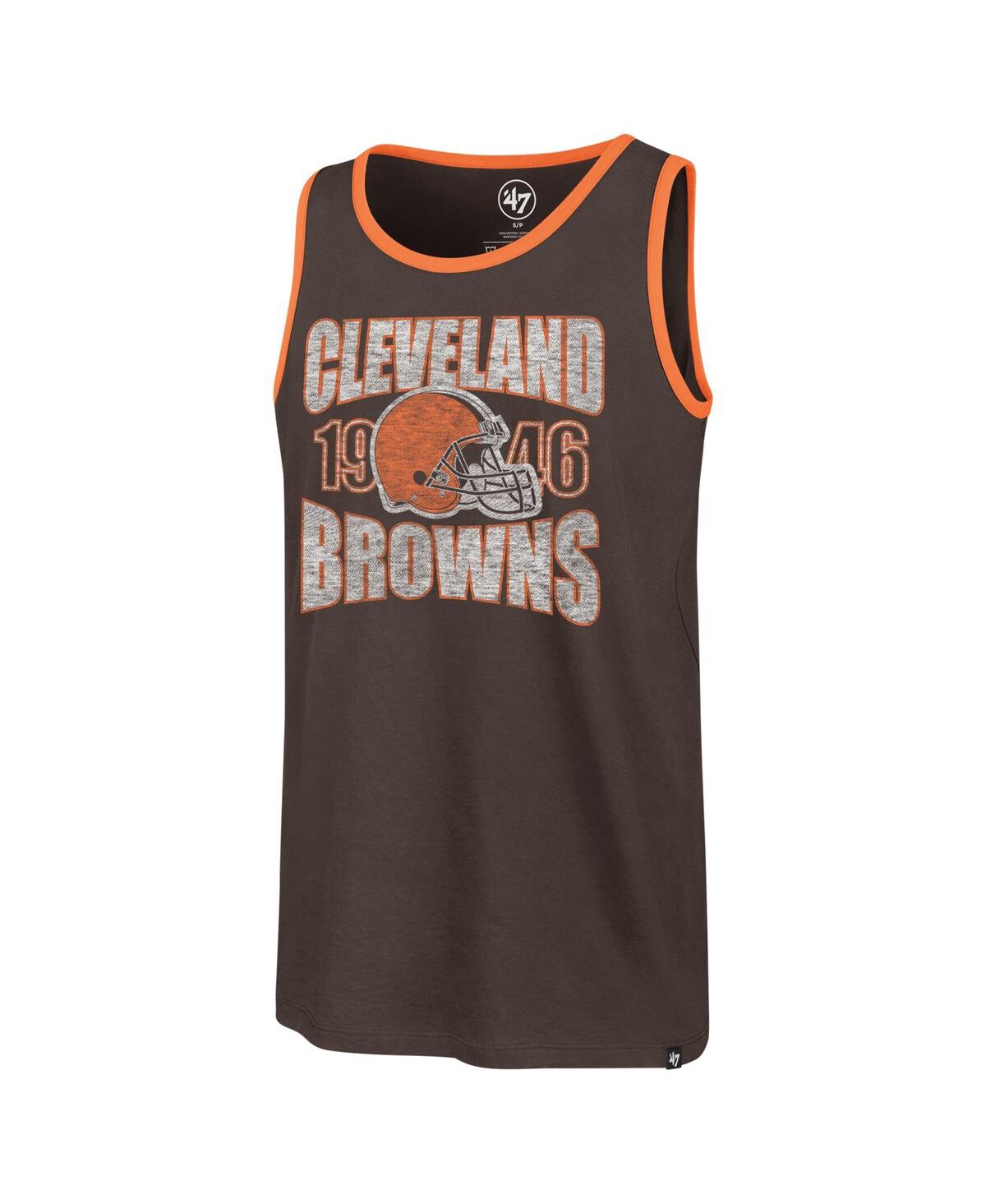 47 Brand Men's Brown Cleveland Browns Upload Franklin Tank Top In Brown