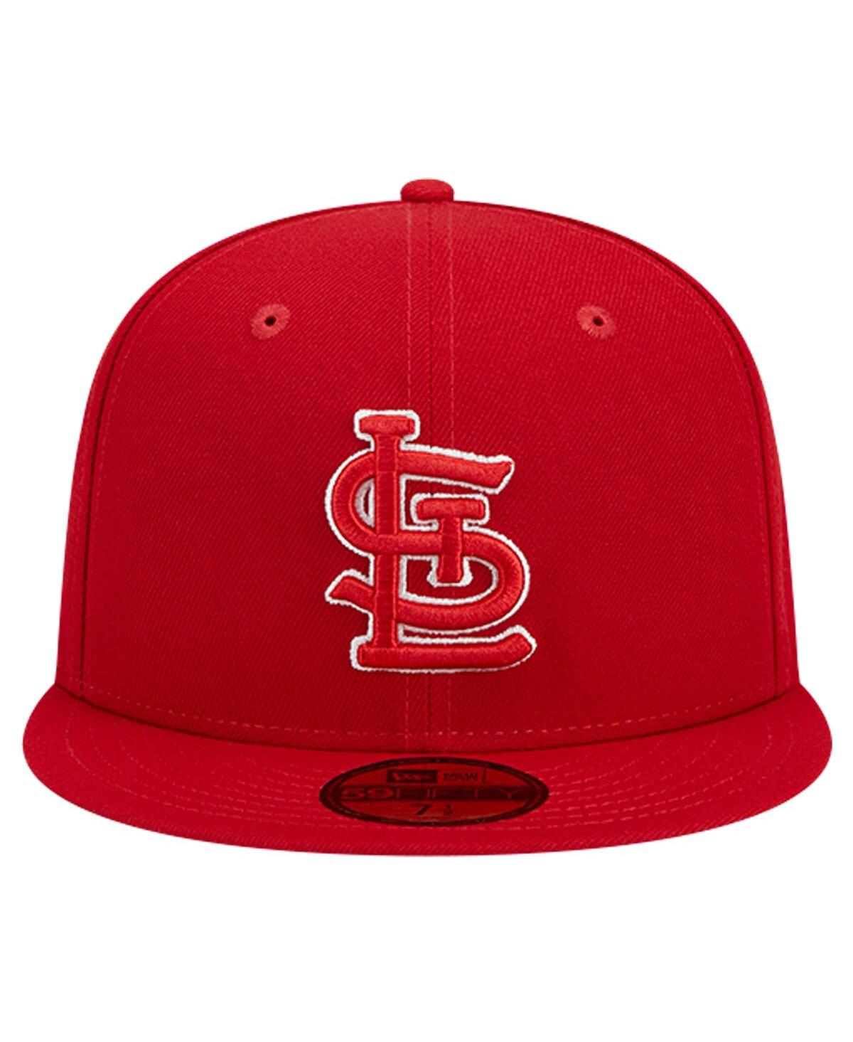 New Era Men's Red St. Louis Cardinals Logo 59fifty Fitted Hat In Red