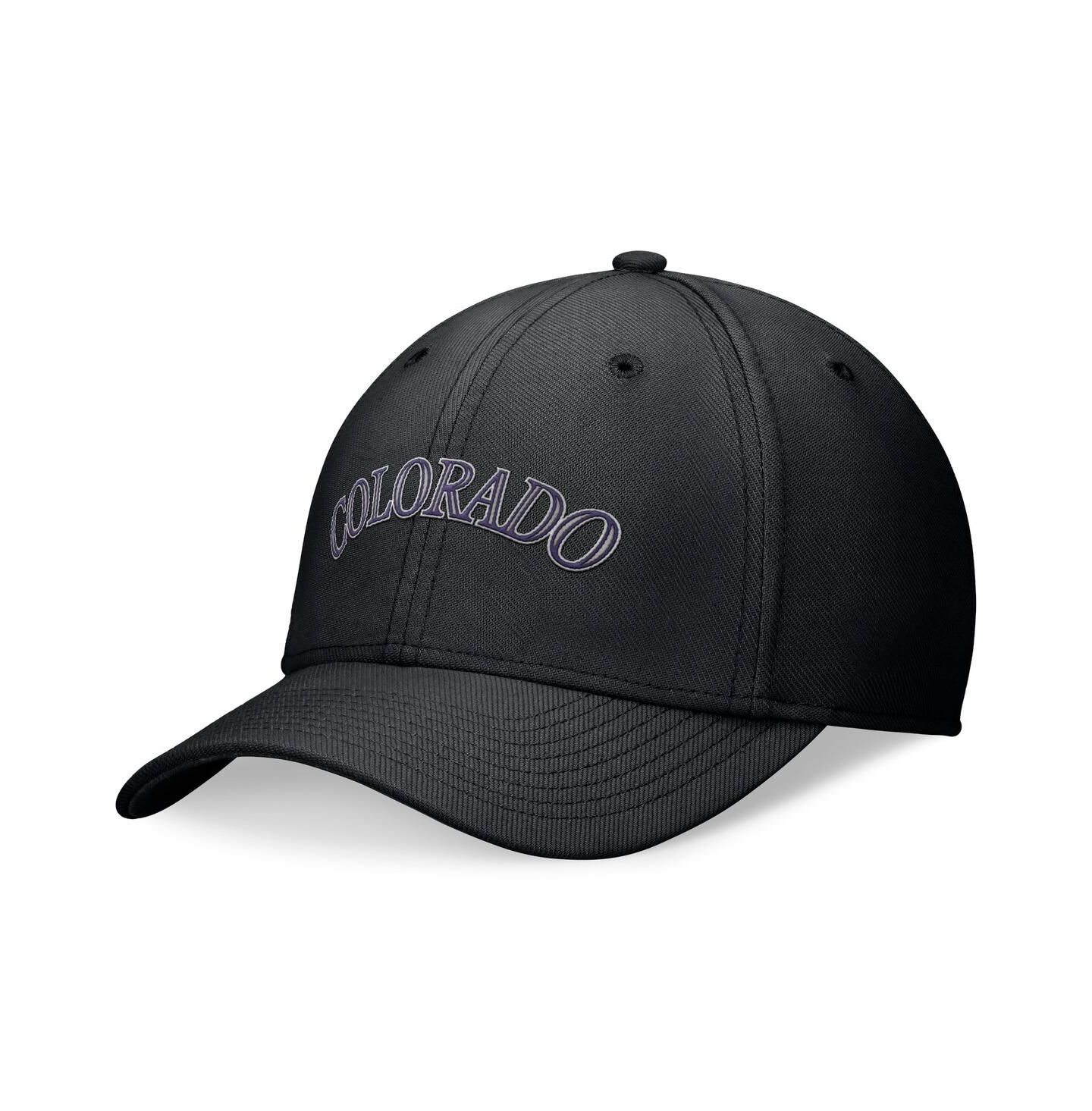 Мужская кепка Nike Black Colorado Rockies Evergreen Performance Flex Hat — фото 1