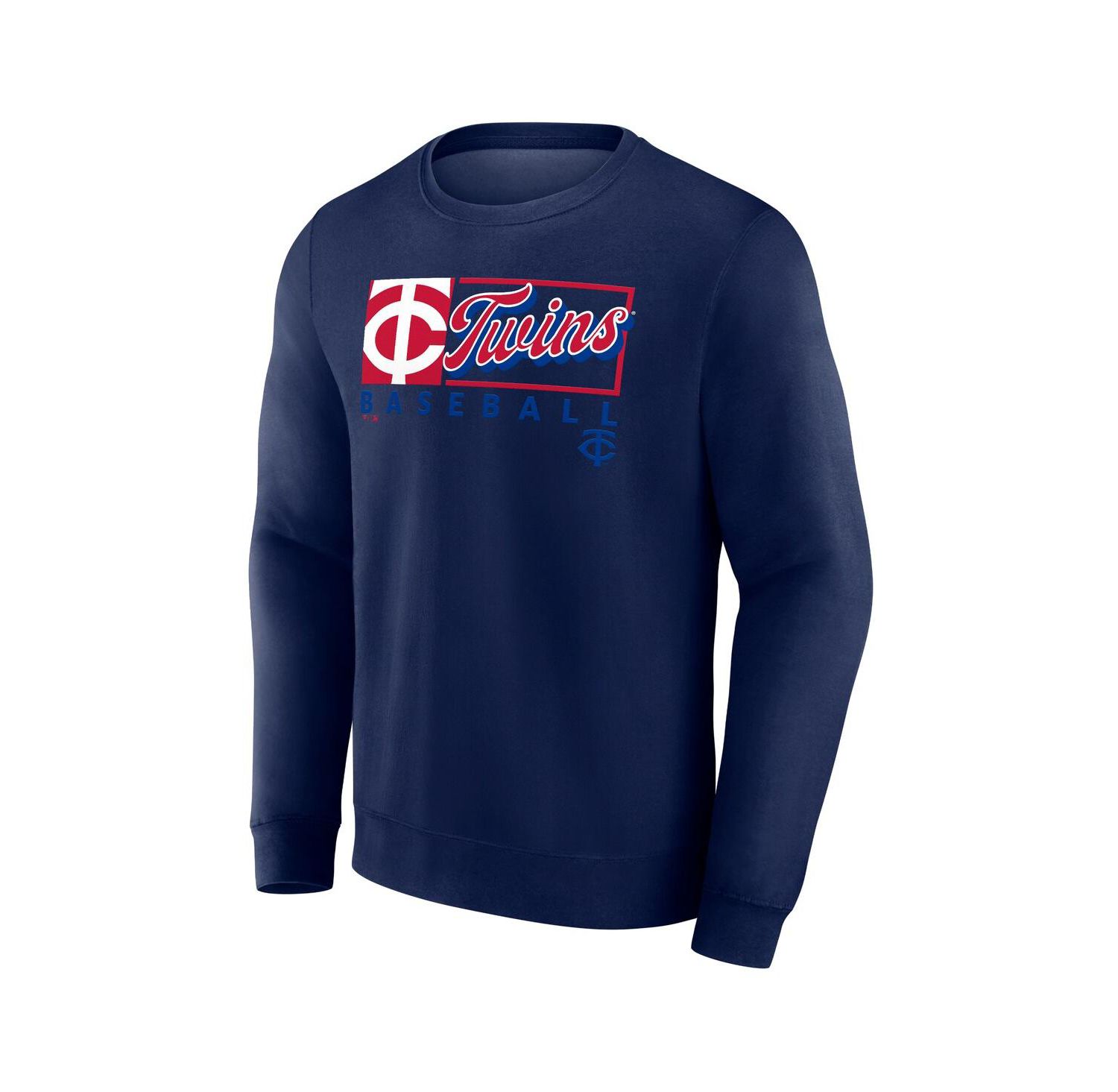 Men's Navy Minnesota Twins Focus Fleece Pullover Sweatshirt