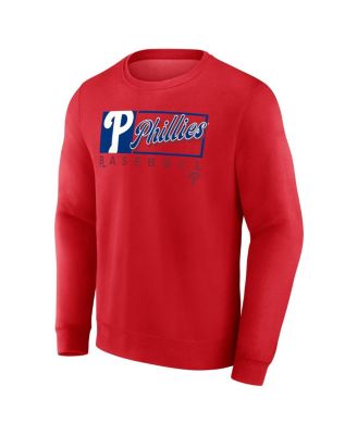 Men's Red Philadelphia Phillies Focus Fleece Pullover Sweatshirt