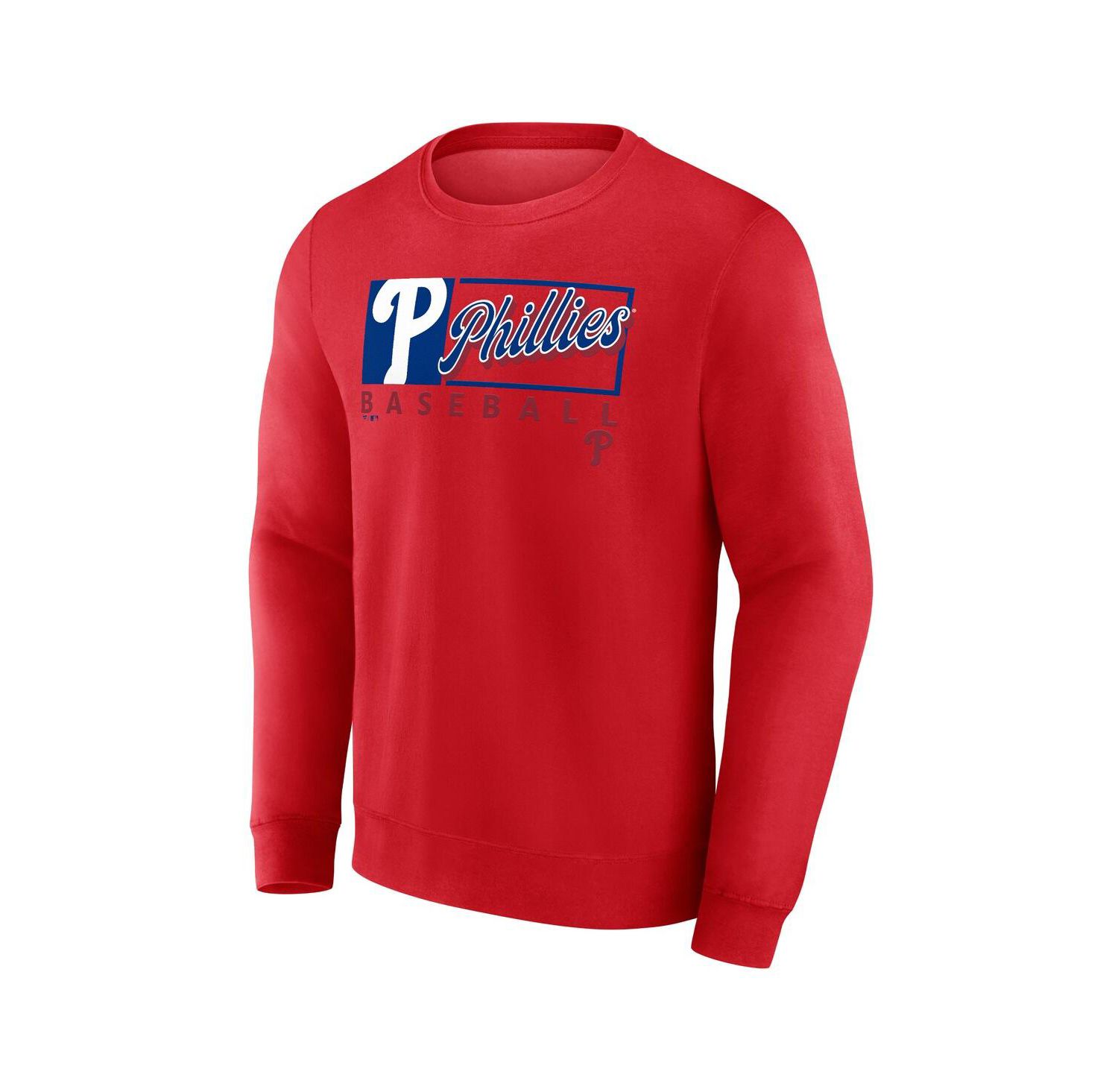 Men's Red Philadelphia Phillies Focus Fleece Pullover Sweatshirt