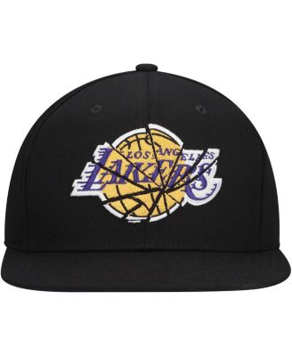 Men's Black Los Angeles Lakers Shattered Snapback Hat